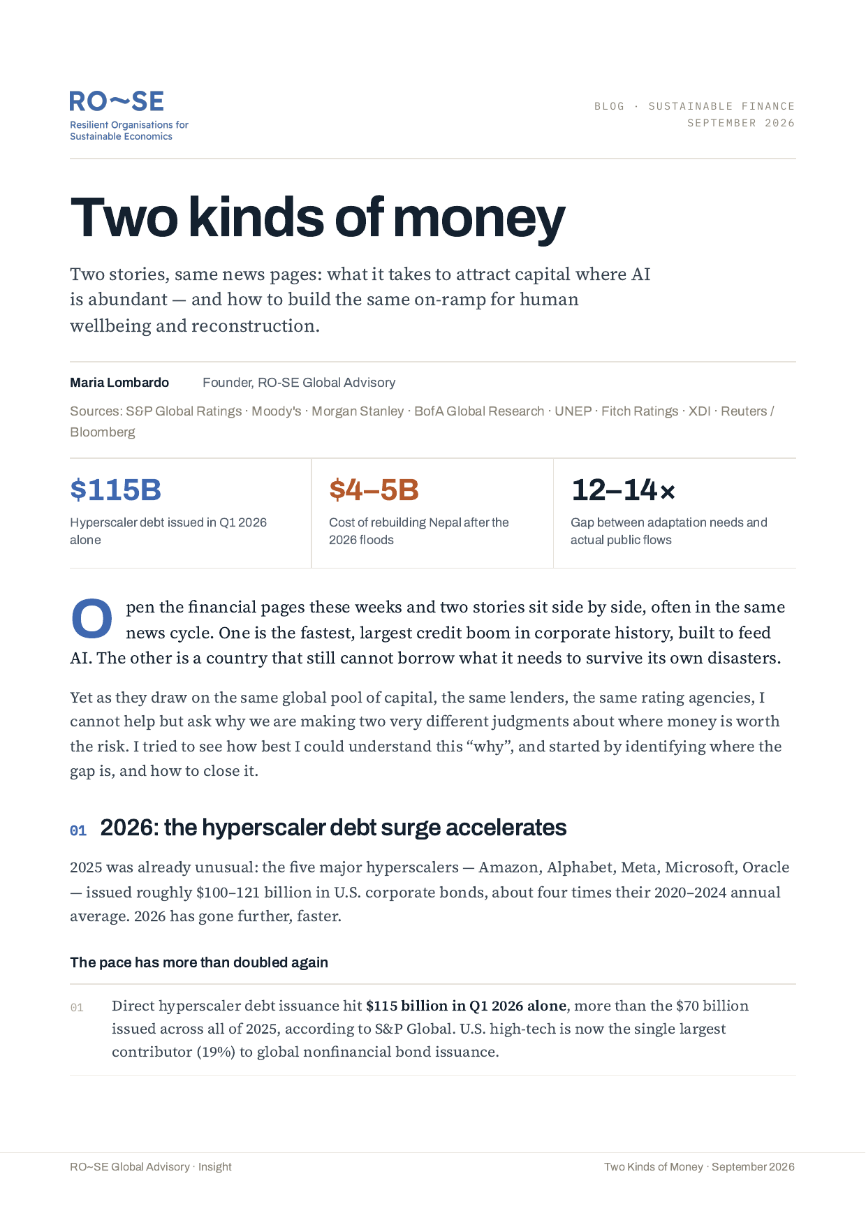 Two kinds of money